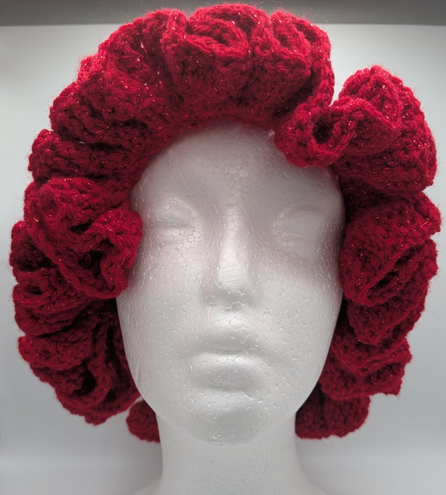 Red ruffle bucket hat image 3