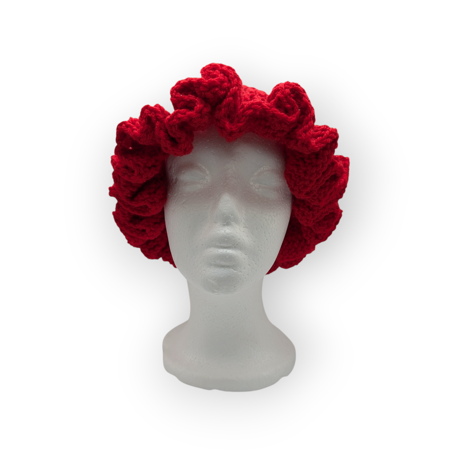 Red ruffle bucket hat image 0