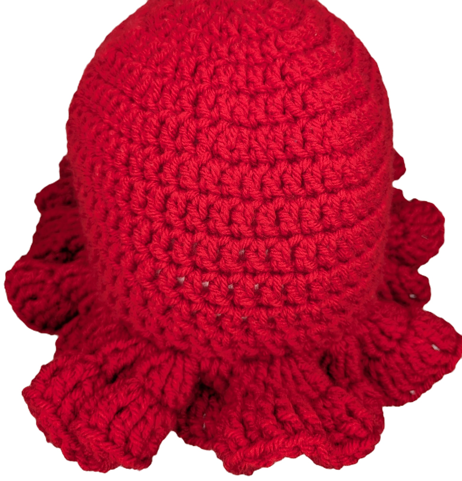 Red ruffle bucket hat image 1