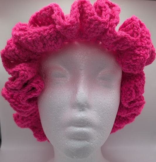 Pink sparkle ruffle bucket hat image 0