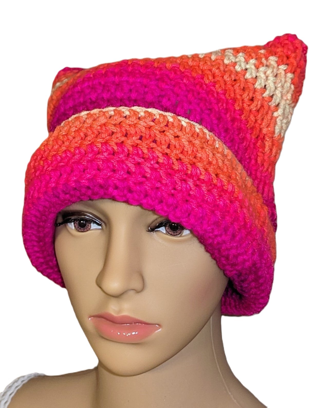 Cat design crochet hat