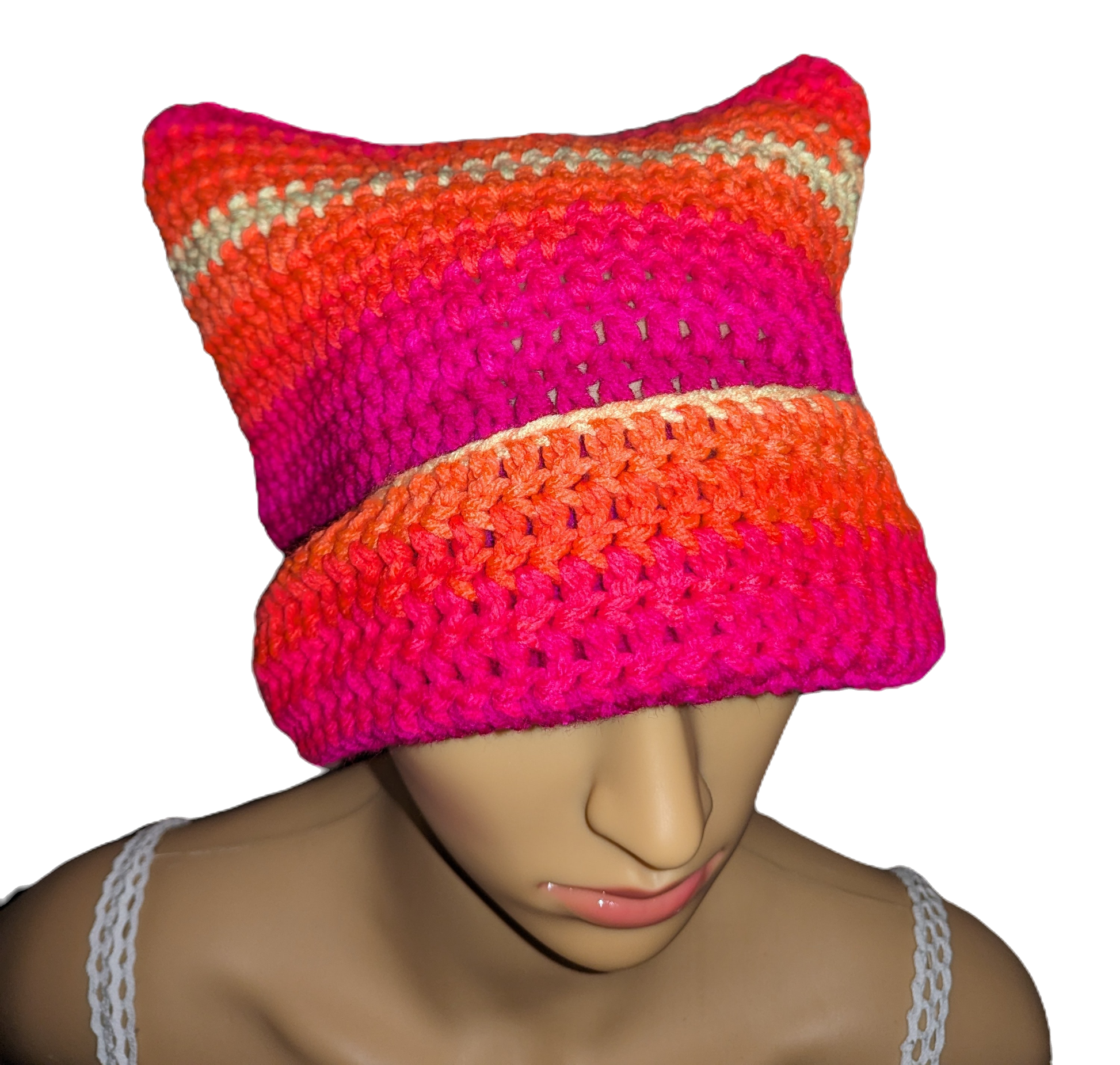 Cat design crochet hat image 1